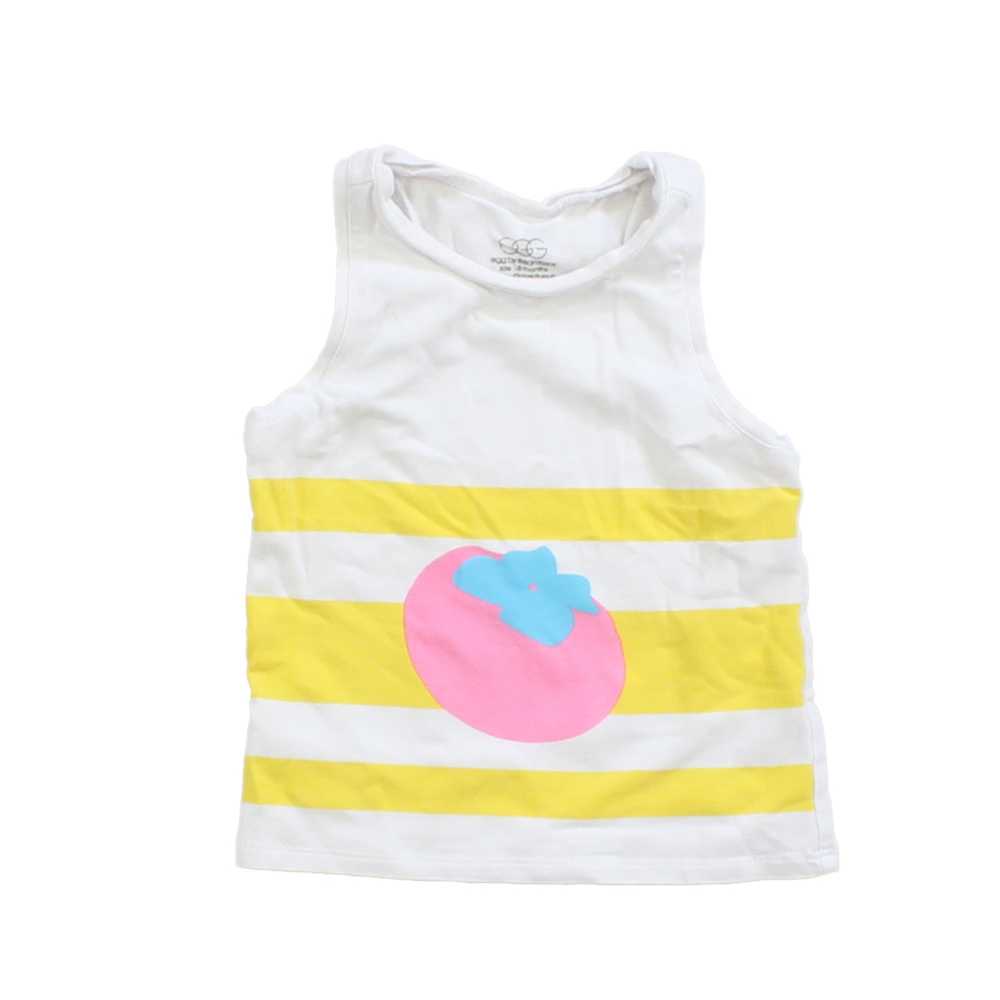 Egg Girls White | Yellow | Pink Tank Top size: 18 Months